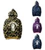 Shark Head 3d Print Hoodie With Camouflage Pattern For Casual Youth Fashion