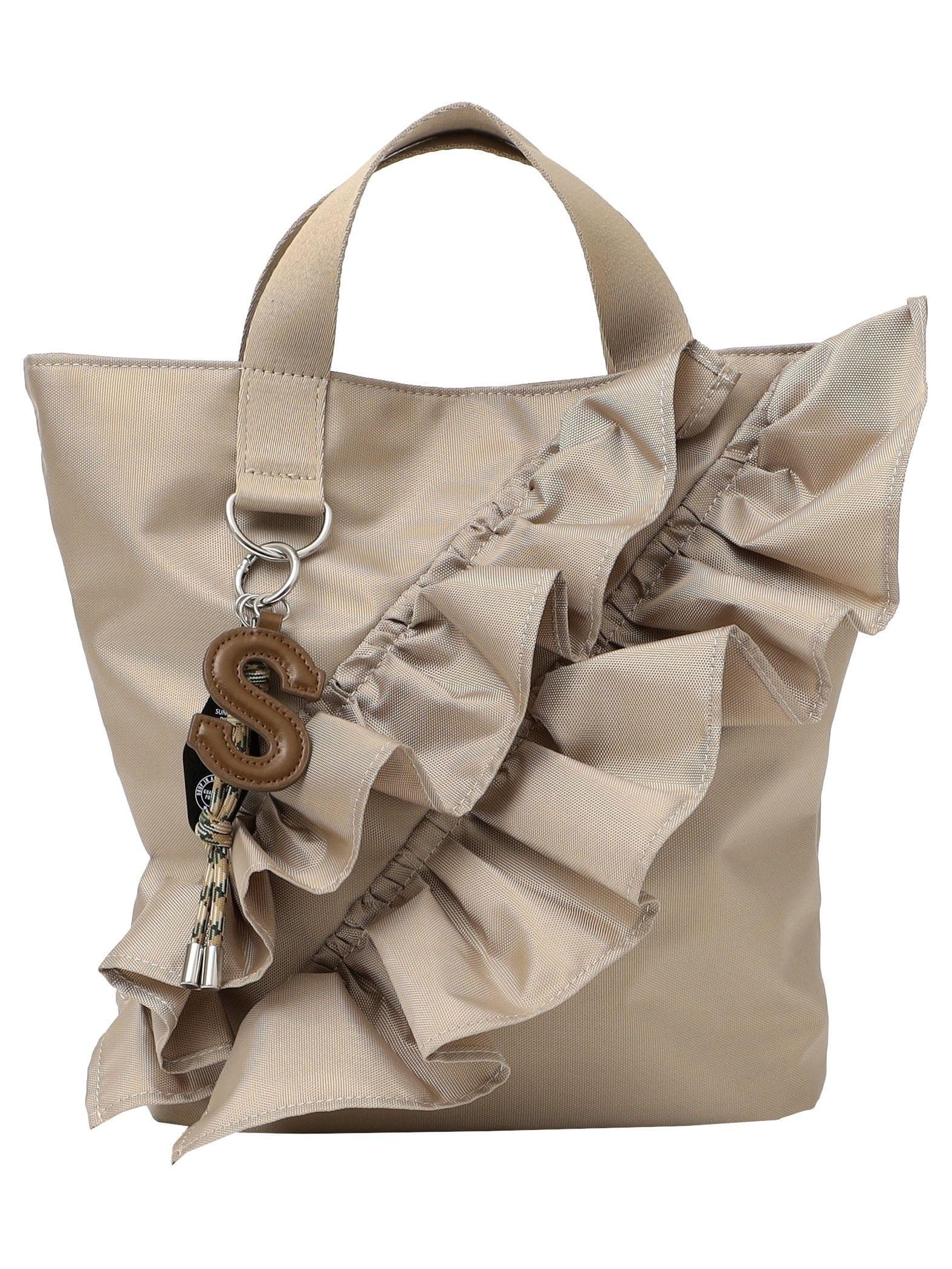 

Ships for Women Tote Bag, Web Exclusive, Charm Included, Ruffle Tote, Women s, 310001281, Beige, One Size