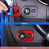 Red Carbon Fiber Headlight Adjustment Switch Trim Sticker For Seat Leon 2008-12