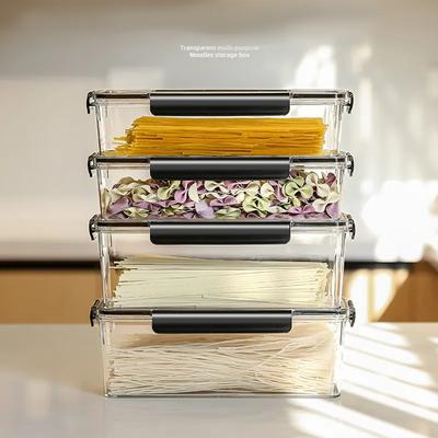 Noodle Storage Box Food Grade Storage Container Canned Spaghetti Hanging Noodles Box Sealed Jar For Whole Grains And Cereals YLE606