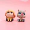 Demon Slayer Anime Figure Cute Tanjirou Nezuko Figurine Kawaii Zenitsu Inosuke Desktop Ornament Comic Toys For Birthday Gift