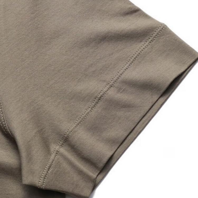 Emporio Armani SS23 Embroidered Patch Crew Neck Short Sleeve T-Shirt Men Tops Khaki-Brown 3R1TV4-1JUVZ-0440