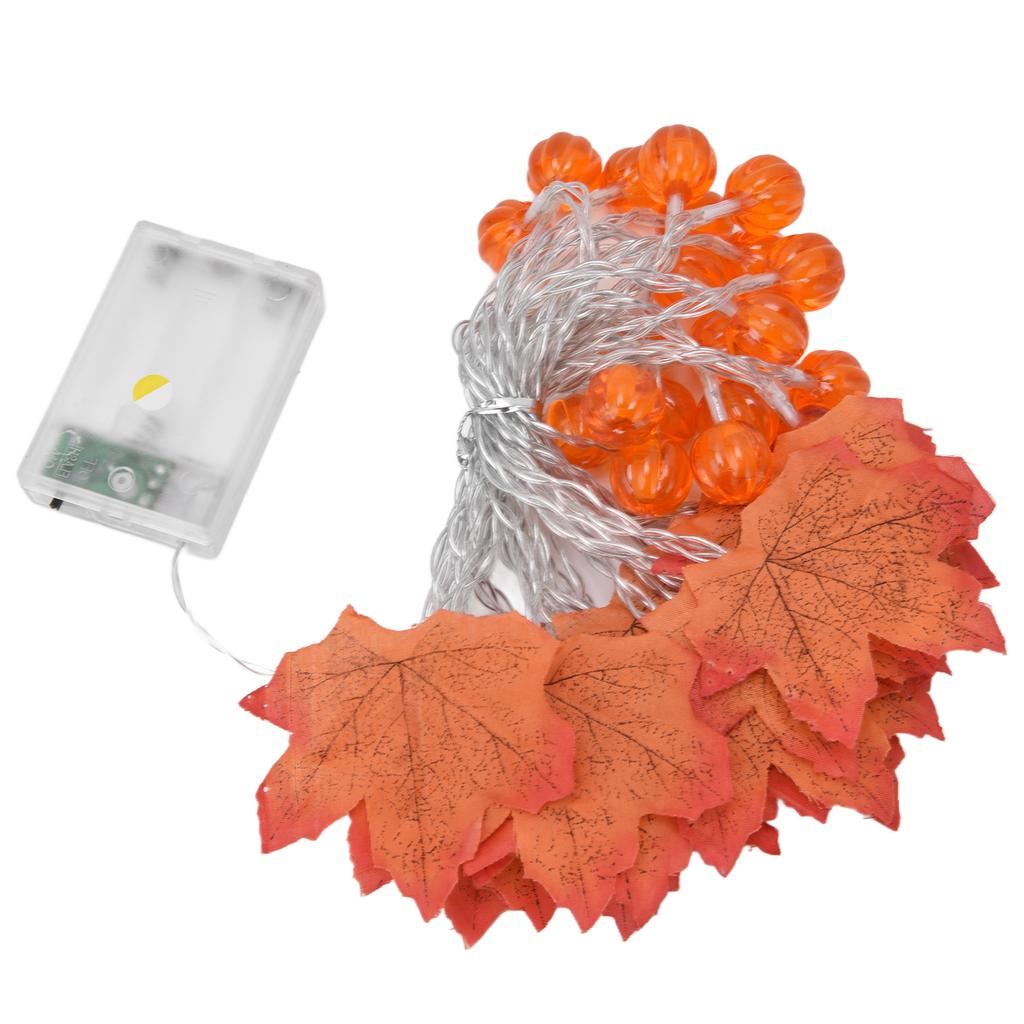 Maple Leaf String Light with Constant Light Flashing Dual Modes Indoor Outdoor Holiday Party Decors(  9.8ft 20LED )