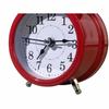 3 Inch Twin Bell Alarm Clock Modern Metal Mechanical Bedside Ringing Alarm Clock Battery Operated Silent Alarm Clock White
