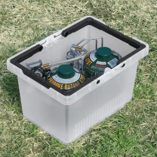 JEJ Astage Storage Box, Separate Basket #45, Clear, Made In Japan, Outdoor/Camping, Stackable, SPB-N45C, 22cm Wide X 31cm Deep X 18cm High