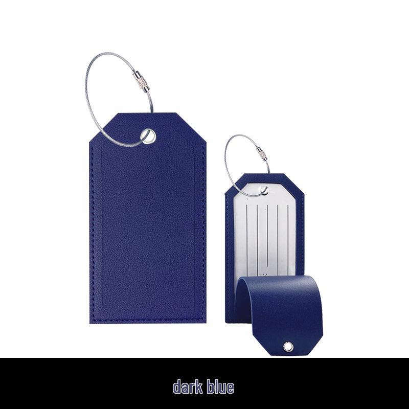 Double-Sided Leather Luggage Tag with Signature Paper Insert