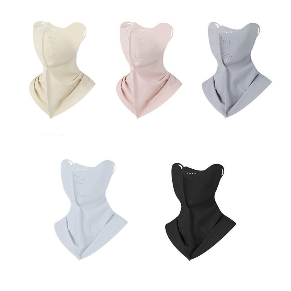 Sunscreen Face Scarf Sunscreen Mask Face Mask Face Gini Mask Adjustable Ice Silk Mask  Sports