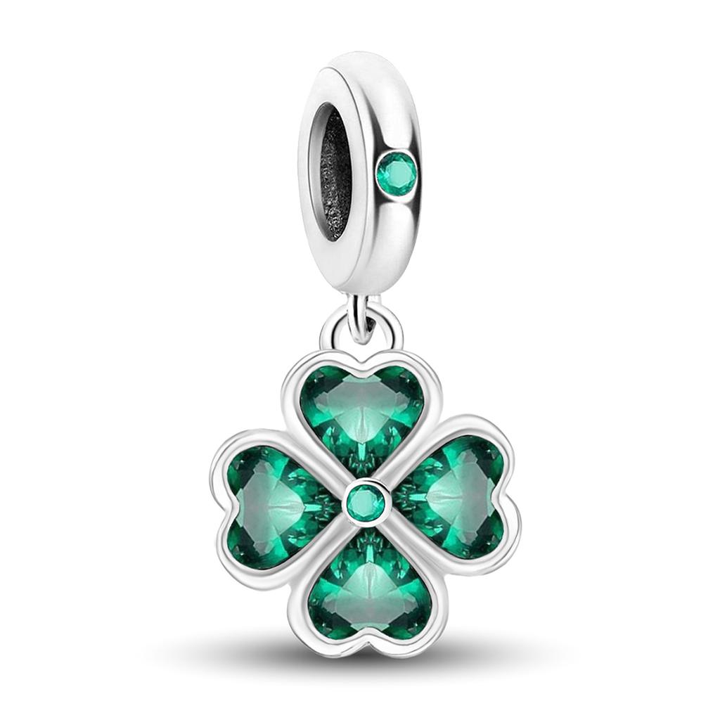 Copper Small Fresh Four Leaf Clover Series Charms Bead Diy Bracelet Necklace Making Gift Of High Quality Jewelry
