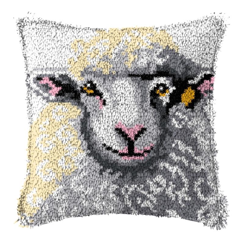 Cute Animals Dog Parrot Cross Stitch Needlework Set Diy Latch Hook Throw Pillow Embroidery Pillow Hook Kit Set For Needlework