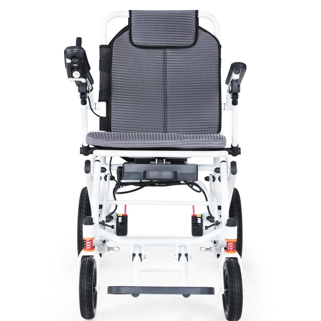 WEYRAL 220 Aluminum Alloy Lightweight Folding Electric Wheelchair For Elderly&Disabled Person 48KM Range 100KG Load 150W Dual Battery