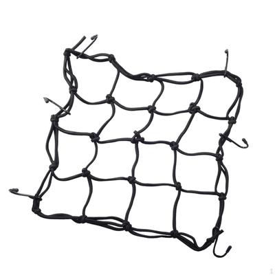 Motorrad Gepäcknetz mit 6 Metallhaken Vielseitiges Praktisches Zubehör Kleinteile Abdeckung Bungee