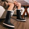 New rain shoes women's adult overshoes waterproof and non-slip rain boots fashionable outer wear rubber shoes high water shoes