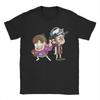 Pánské tričko Gravity Falls Dipper a Mabel Pines Čistá bavlna Vintage Krátký rukáv Kulatý výstřih Letní trička