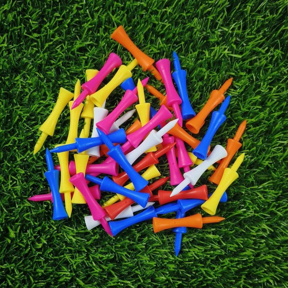 100pcs Replacement Professional Golf Tee Plastic Golf Practice Tee Golf Rubber Tee  Outdoor