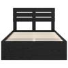 Bed Frame Black 120 x 200 cm Solid Pine Wood