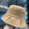 Spring and autumn hat women's casual versatile face small sunscreen sunshade bucket hat foldable travel basin hat autumn