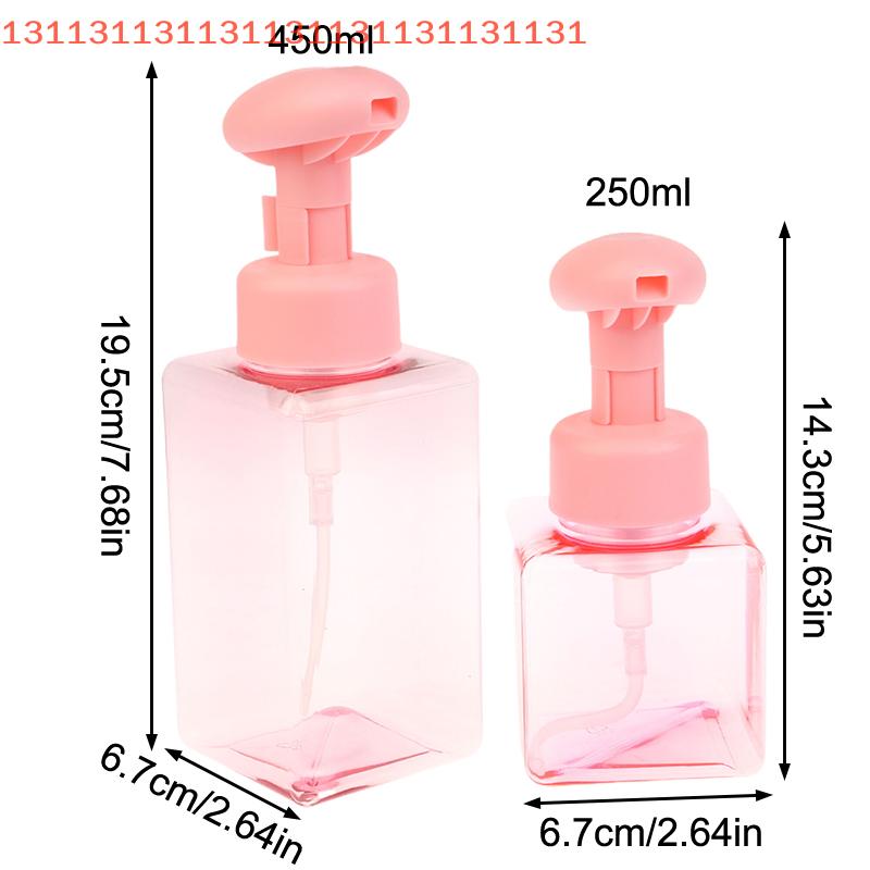 For Liquid Soap Cosmetics Packaging 250/450ml Plastic Foam Dispenser Refillable Empty Press Bottle