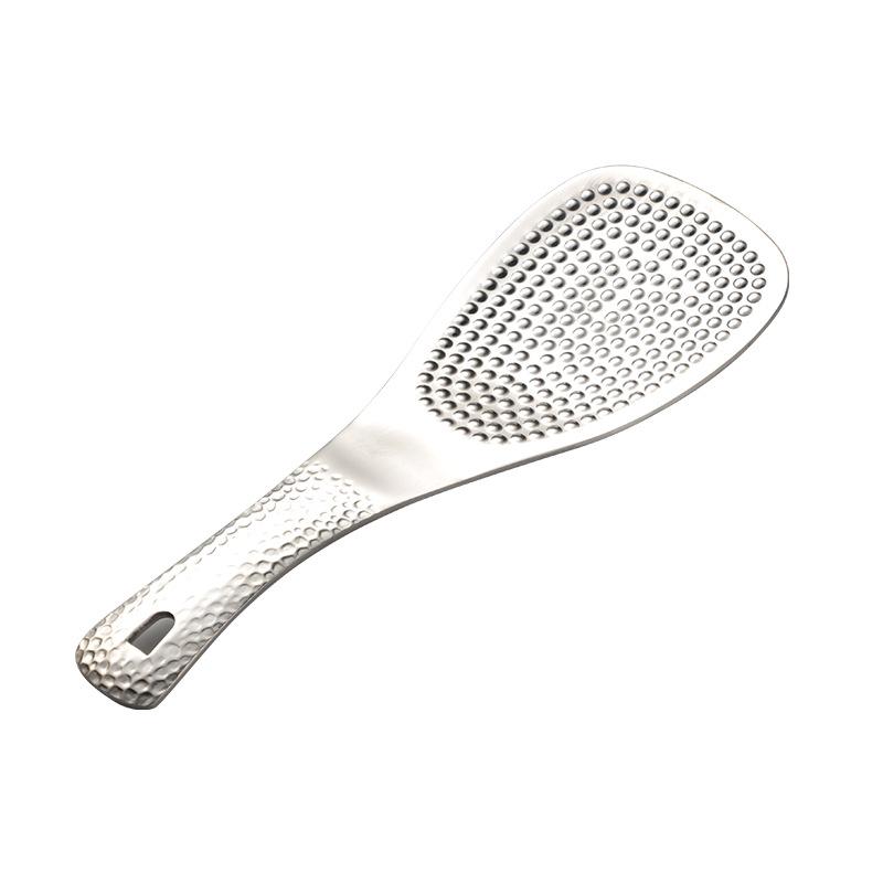 304 stainless steel hammer grain rice spoon household square rice spoon bumped anti-stick high value vegetable spoon