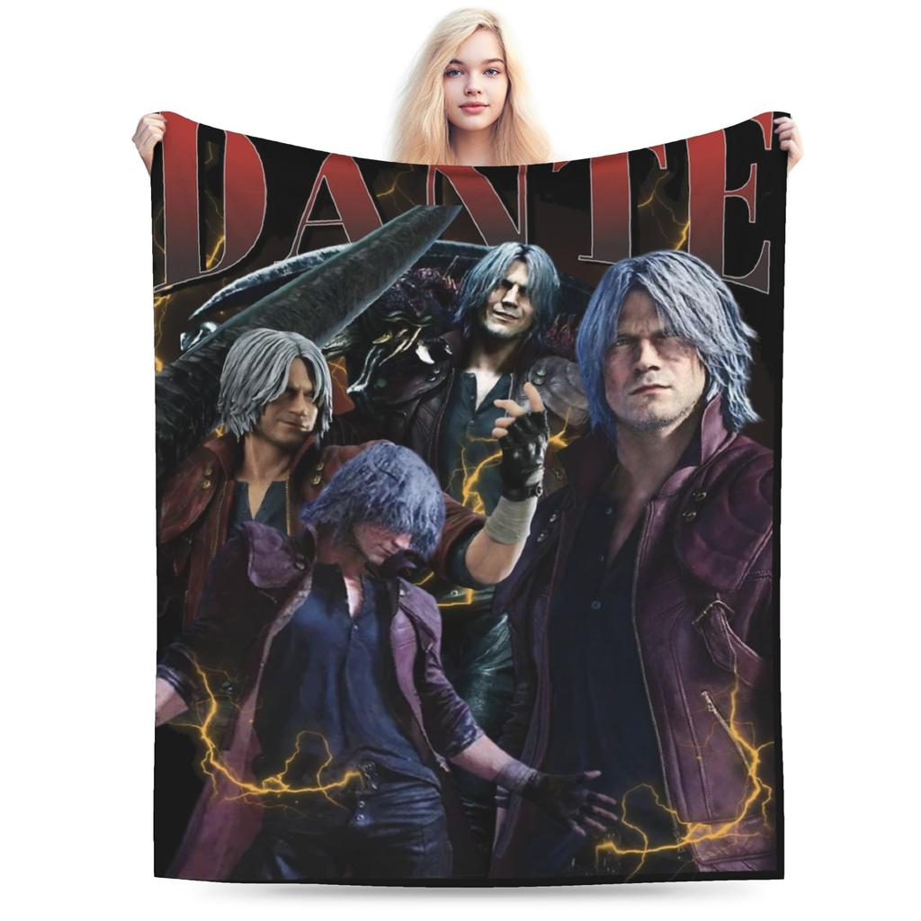Limited Dante Devil May Cry Blanket Flannel Autumn/Winter  Multi-function Super Soft Throw Blankets for Sofa Couch Rug Piece