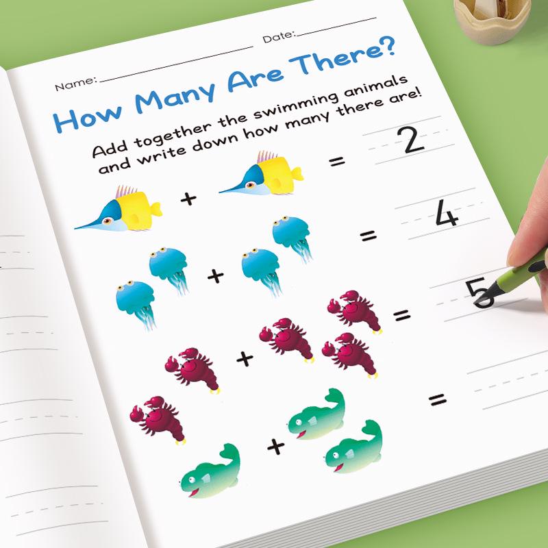 Kindergarten Mental Math Workbook: Fun Cross-Border Addition & Subtraction Within 10 with Picture Equations