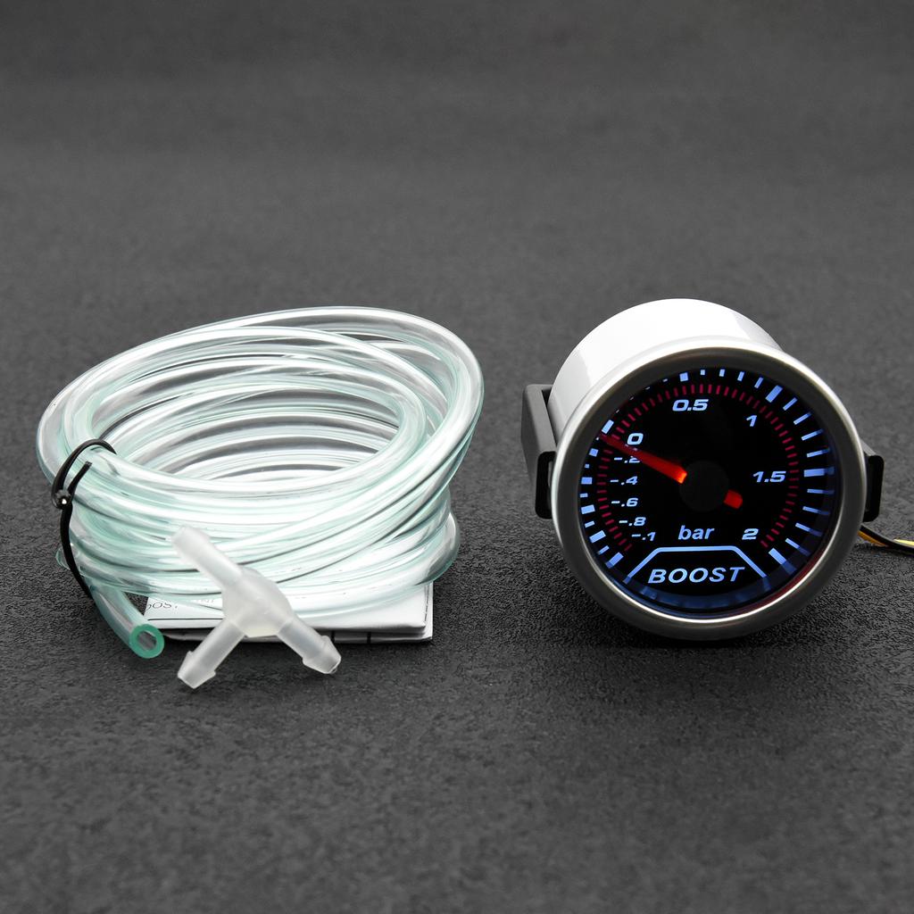 AD 52mm Bar PSI White Led Light Pressure Turbo Boost Gauge Meter 12V Car Motorcycle Auto Accessories Turbo Pressure Gauge
