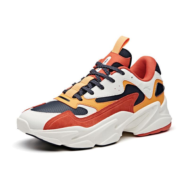 ANTA Life Collection Chunky Sneakers Men's Low top Orange White Black Sneakers