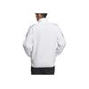 Adidas Solid Color Logo Stripe Loose Zip Jacket Men Outerwear White IA9376