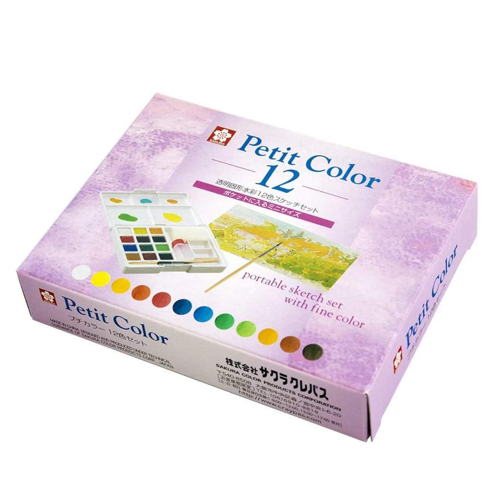 Sakura Craypas Paint Solid Watercolor Petit Color 12 Colors 6 Pieces NCW-12 (6)