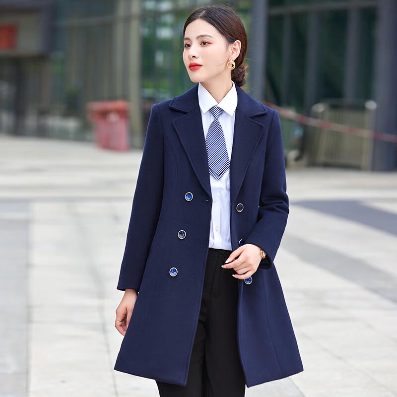 Women's Professional Mid-Length Wool Blend Coat