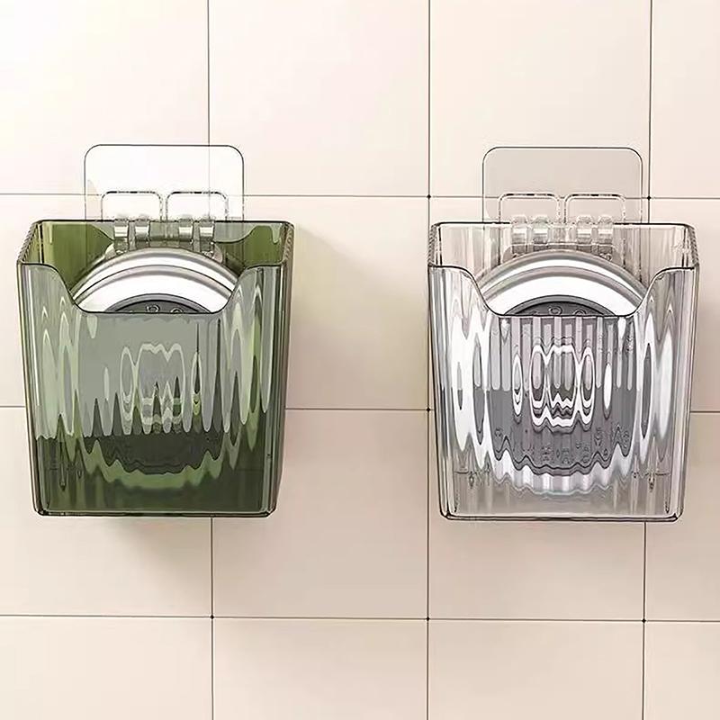 Wall-Mounted Storage Box Space-Saving Punch Free Plastic Corner Shower Shelf Kitchen Scallion Ginger Garlic Storage Container