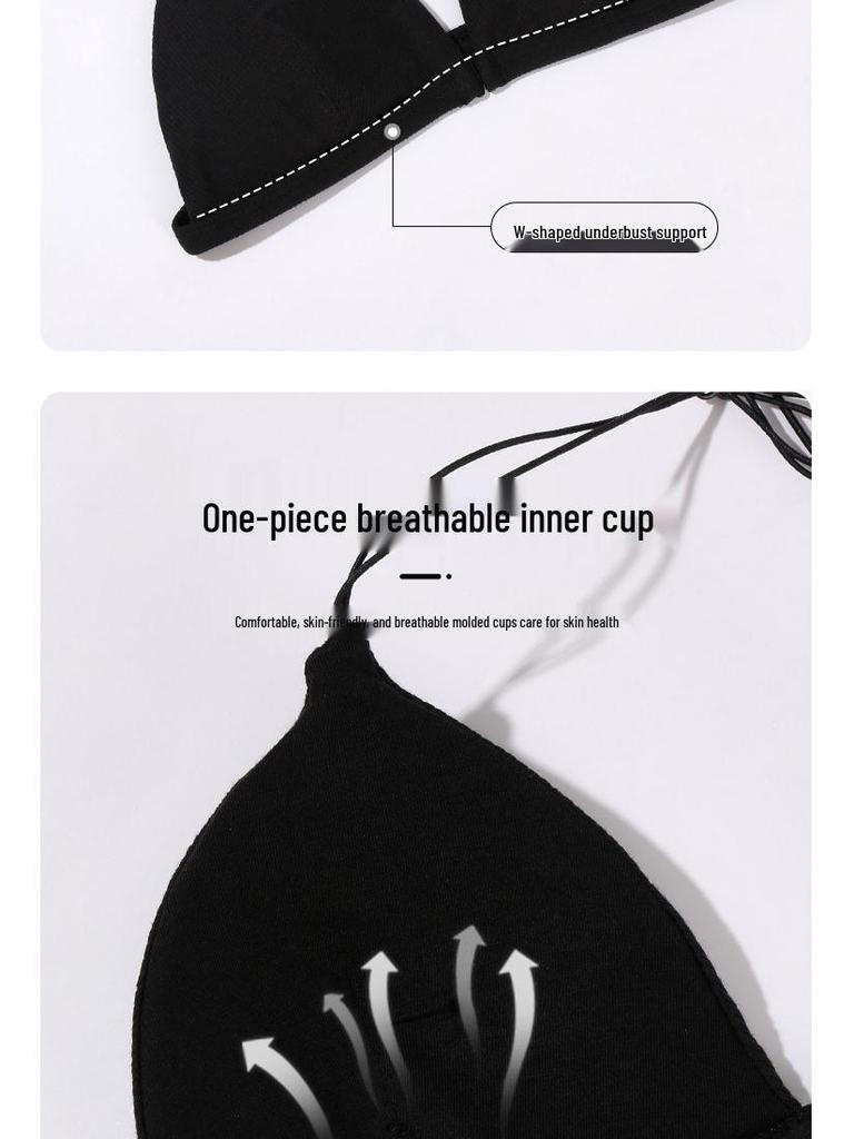 Women's Sexy French Triangle Cup Front Closure Bra Set with Thin Straps and Beautiful Back Design