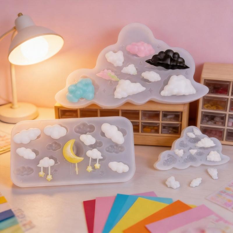 Silikonowa forma w kształcie chmurki klasy spożywczej Materiały do wyrobu biżuterii Idealna do ręcznie robionych kolczyków Breloczków i Małych Dekoracji