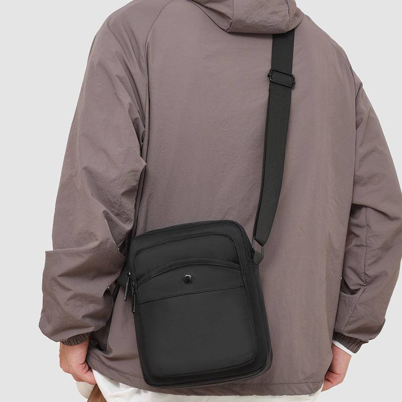 Men's Lightweight Oxford Cloth Crossbody Bag - Trendy Travel Shoulder Handbag & Vertical Sports Backpack