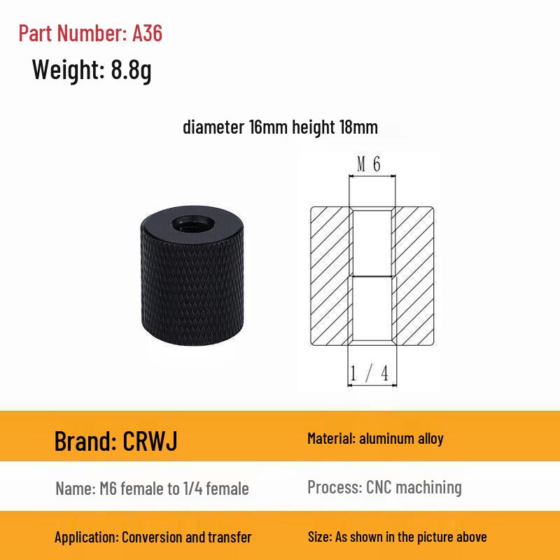 1/4 to 3/8 M4 M5 M6 M8 Screw Adapter for Tripod, Pan/Tilt Camera, Hot Shoe Mount & Light Stand