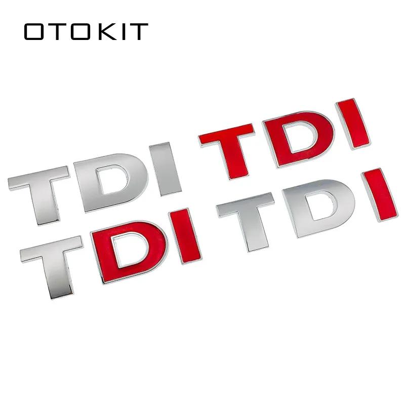 cycr3 Car Styling Red Solid TDI Logo Badge Emblem Decal Car Sticker for VW Golf JETTA PASSAT MK4 MK5 MK6 skoda Seat Car Accessories