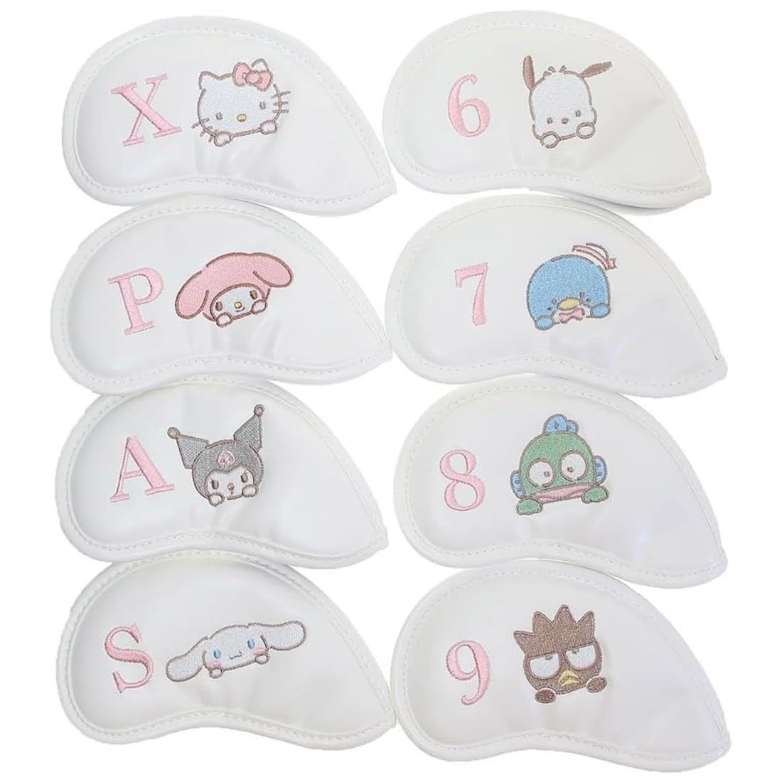 

Marushin Iron Covers (Set of 8) - Sanrio Characters, Lovely Pose, Golf, Embroidered, 3335018100