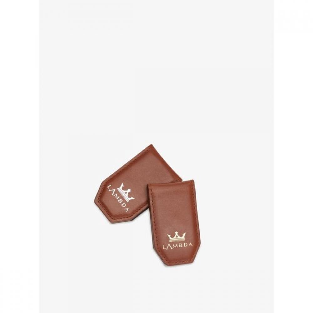 Lambda Golf Wallet Leather Money Clip Gold Classic Wallet