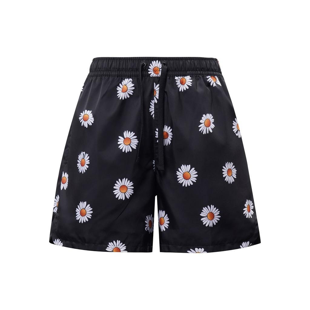 Nike Daisy Print Drawstring Loose-Fit Shorts Men Bottoms Black DM6910-010