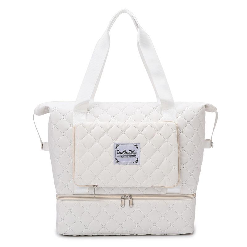 Foldable Wet and Dry Sports Fitness Bag with Shoe Storage Style Diamond Extra-dressing Travel Bag Can Be Used To Cover The Lever