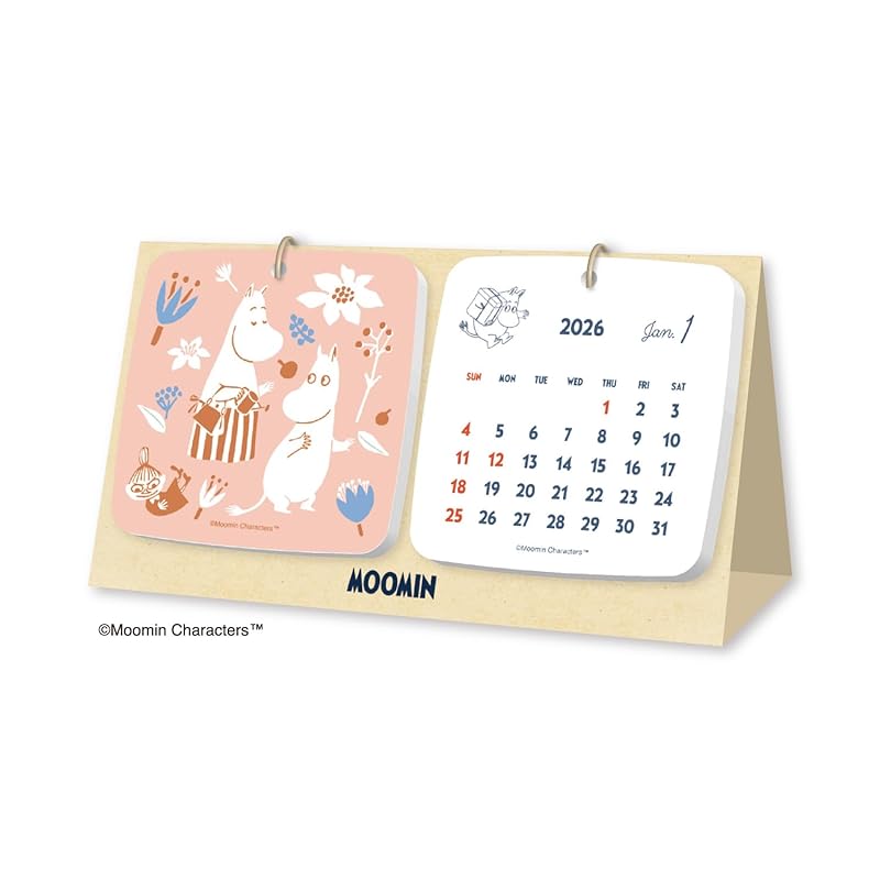 

New Japan Calendar 2026 Calendar Tabletop Moomin Coaster NK4210