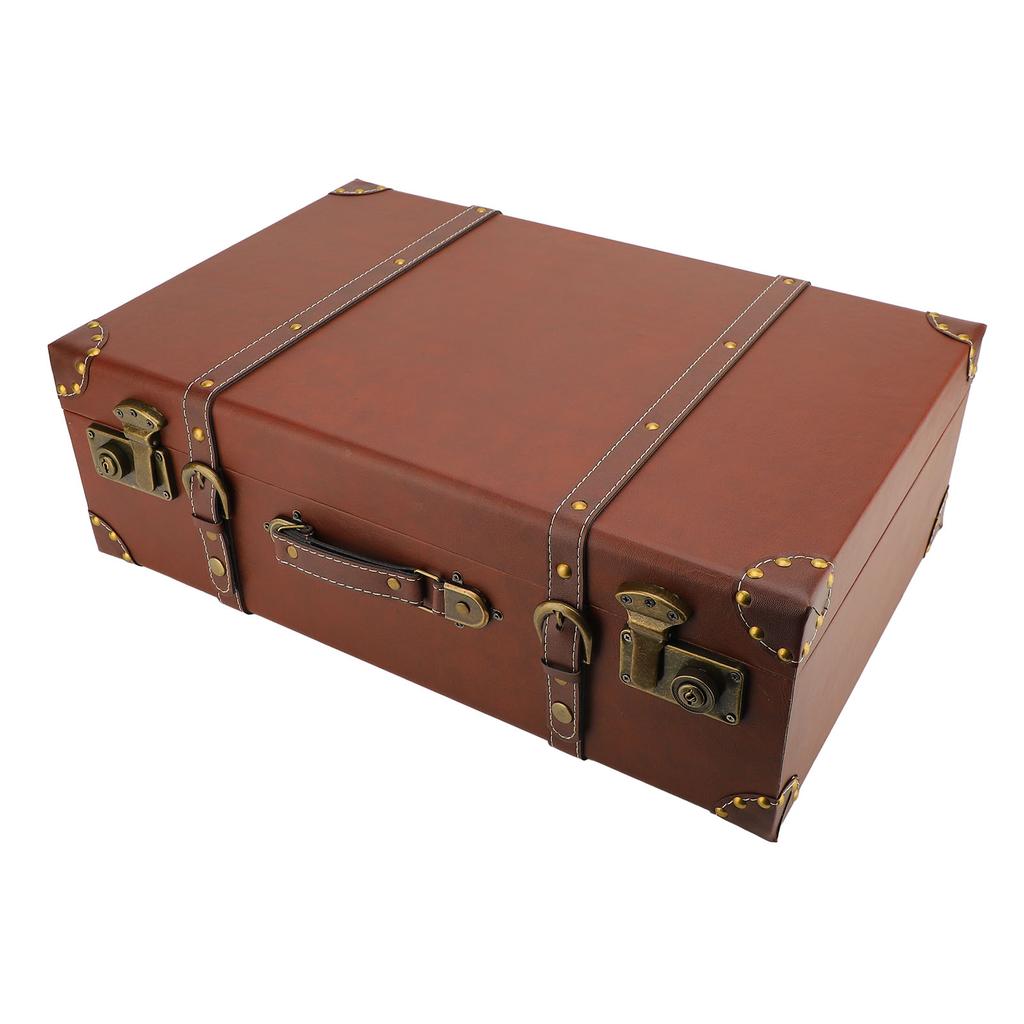 Retro Suitcase Large Capacity Mini Delicate Vintage Storage Box for Home Travel Go Out