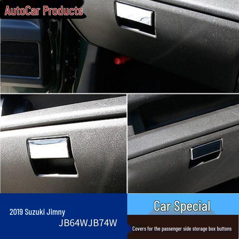 

Compatible Co-Pilot Storage Box Button Cover for 2019-2020 JIMNY JB64/JB74 Models Carbon Fiber Pattern