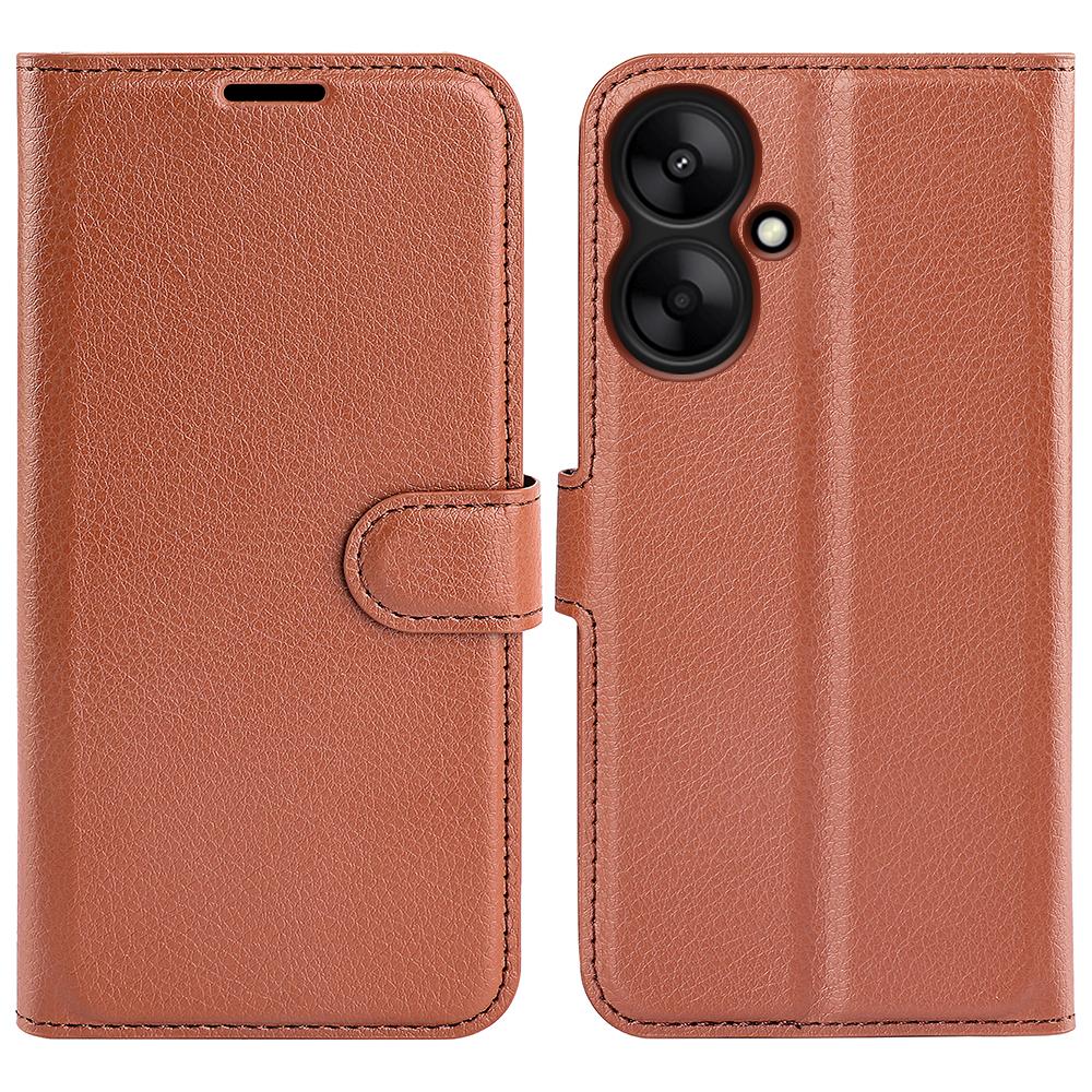 For Xiaomi Redmi 13C 5G/Redmi 13R 5G Case Leather Phone Cover Litchi Texture