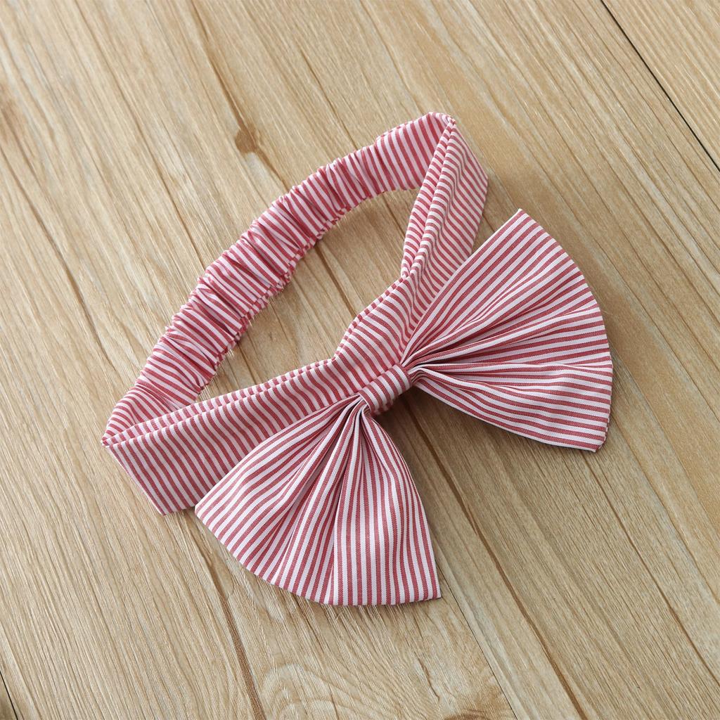 Neugeborenes Kleinkind Baby Mädchen Schulterfrei Gestreifter Strampler Body Stirnband Outfits