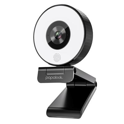 Kamera internetowa PAPALOOK z HD1080P LED 3 poziomy jasności jest dostarczana ze statywem automatyczne światło transmisja na żywo PC zewnętrzna sieć od Streaming