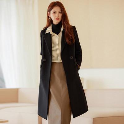 Women's Mid-Length Professional Wool Blend Coat