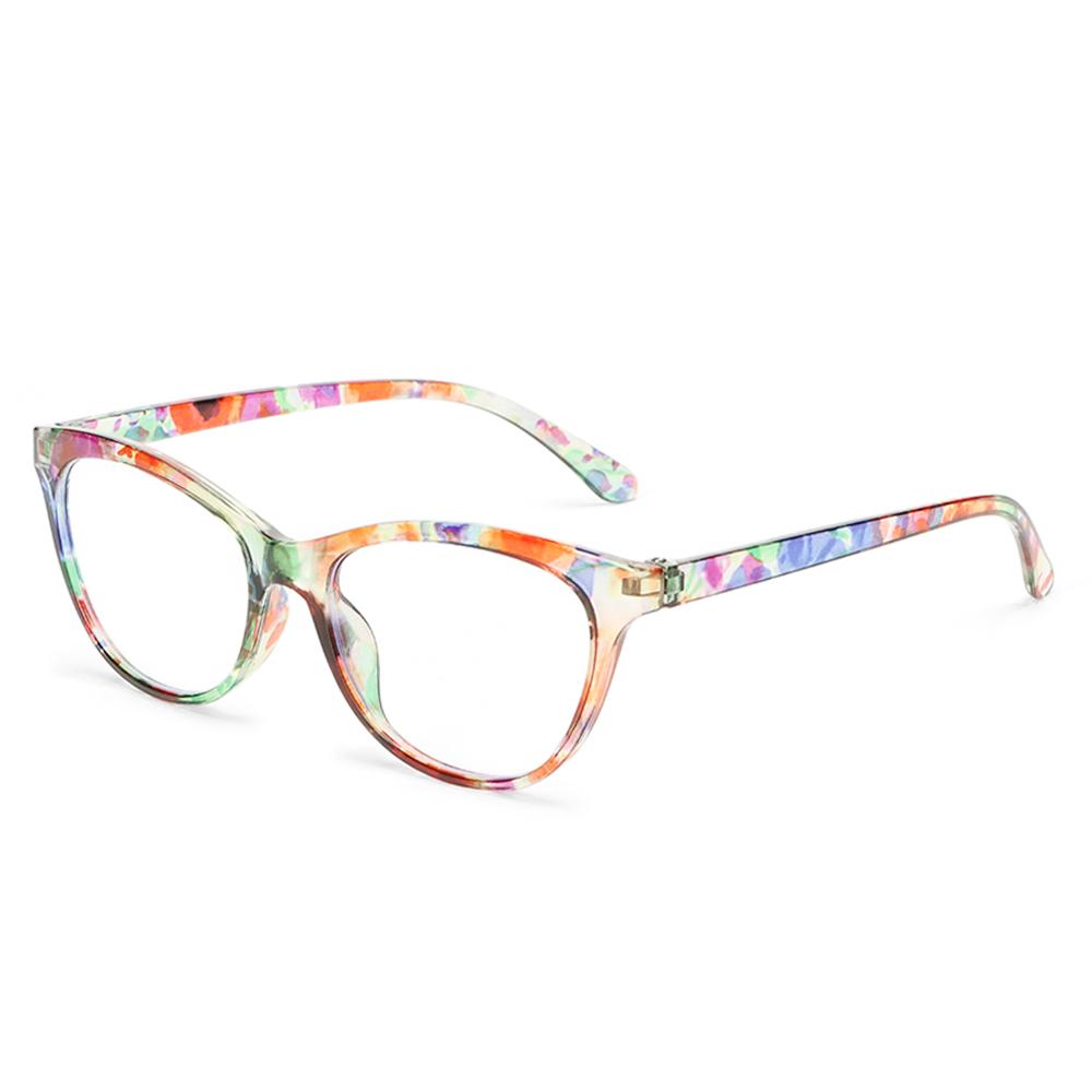 Anti Blue Light Reading Glasses Floral Print PC Frame Presbyopia Eyeglasses Fashion Cat Eye Eyewear Far Sight Glasses +1.0~+4.0