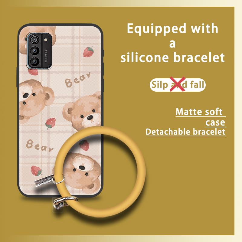 Anti-knock Bracelet Phone Case For Nokia G100 heat dissipation Back Cover Funny Solid Color Waterproof Youth Cartoon