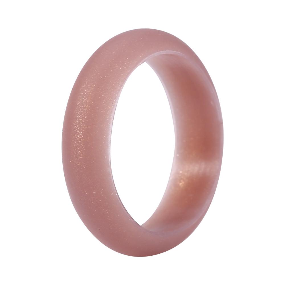 7Pcs Colors Women Silicone Wedding Ring Set Outdoor Workout Flexible Band #9