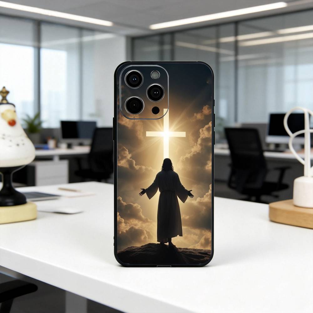 Holy J-Jesus C-Christ JC Phone Case For iPhone 17, 16,15,14,13,12,11 Plus,Pro Max, Others Soft Black Cover